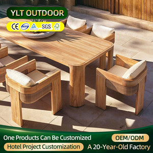 Nordico di lusso cortile Patio Set <span class=keywords><strong>da</strong></span> pranzo <span class=keywords><strong>giardino</strong></span> Teak sedie Teak mobili <span class=keywords><strong>da</strong></span> esterno Villa Resort PE <span class=keywords><strong>Rattan</strong></span> tavolo e sedia <span class=keywords><strong>da</strong></span> <span class=keywords><strong>giardino</strong></span> - Product Image 1