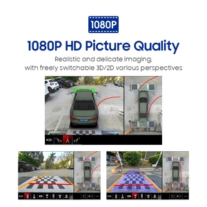 Hongrui LVDS 360 độ xe Hệ thống camera Audi 3D AVM xung quanh xem 4 cách ghi âm tất cả trong một bộ giải mã Panorama - Product Image 6