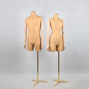 Maniquí de espuma de poliuretano para mujer, soporte de metal, sin cabeza, busto, Torso, venta al por mayor, vintage, 2019