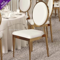 Chaise de Mariage Tifany Chiavari Métal Doré Empilable, Mobilier de Luxe Commercial pour Banquet et Événement