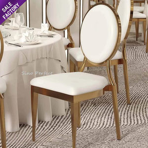 Sedia da Matrimonio in Metallo Dorato <span class=keywords><strong>Tifany</strong></span> Chiavari Impilabile di Lusso per Arredo Commerciale Banchetti ed Eventi - Product Image 3