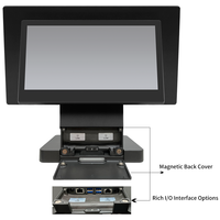 Terminal de point de vente tactile pliable à double écran Rongta OEM personnalisé en alliage d'aluminium 15,6 pouces Linux/Android/Windows