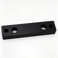 Placa de Montaje de Aluminio Personalizada, Mecanizada por CNC, Anodizada en Negro, Placa de Conexión Mecánica para Ensamblaje de Equipos