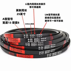 Courroies de transmission en V A1200/A1219/A1230/A1245/A1250/A1270/A1280, courroie d'entraînement ronde en caoutchouc pour HAILUOU - Product Image 4