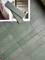 Ubin Keramik Efek Oksidasi Antik, Ubin Mosaik Herringbone Strip Sempit, Dekorasi Lantai Industrial Vintage