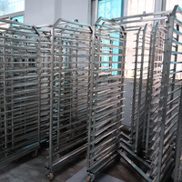Chariot de boulangerie en acier inoxydable sur mesure, type Z, pour présentation de pain, chariots de four rotatifs robustes pour usine de boulangerie
