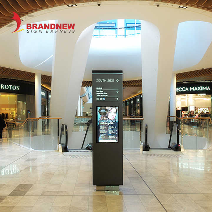Efficient Shopping Mall Wayfinding with Free Standing Light Boxes
