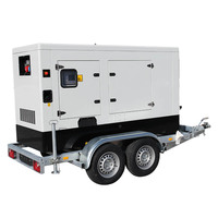 Générateur Diesel Électrique Triphasé 30kW 30kVA Super Silencieux sur Remorque Insonorisée