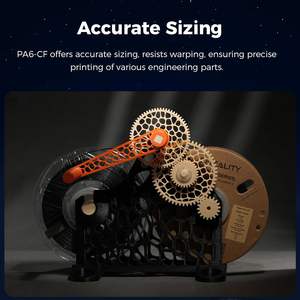 Filamento de Nailon con Fibra de Carbono Creality Pa6-Cf de 1.75 mm y 1 kg, Negro, Alta Resistencia, para Impresora 3D - Product Image 3