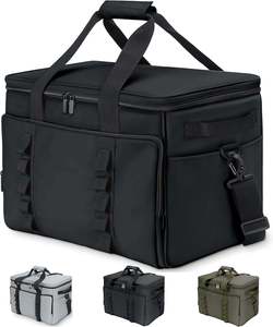 Waterproof Cooler Bags Soft Sided with Zipper Closure Collapsible Large Travel Coolers Leakproof Insulated Geometric Pattern - Product Image 4