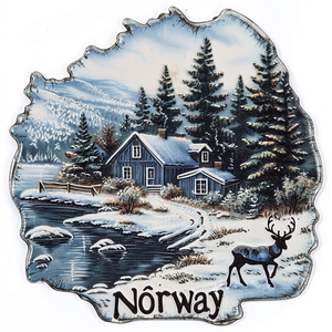 מגנטי מקרר איכותיים בהתאמה אישית, פופולריים, דו-ממדיים ותלת-ממדיים ממתכת, מזכרת נורווגית, מתנה - Product Image 5