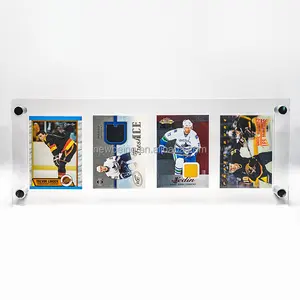 Ruilkaart Frame Houder Standaard Display - 4 Kaartsleuven Doorzichtig Acryl UV-Filtering Schroefdraad