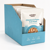Applaws Nourriture humide pour chat 100% naturelle de qualité alimentaire Sachet refermable Filet de thon avec dorade en bouillon 70g 12 sachets