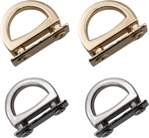 PCS Multi Purpose D Ring Bag Chain Link Clip Buckles Metal D Ring Bag Connector <b>Purse</b> Suspension Clasps Strap Lanyard Hooks For - Product Image 1