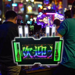 מותאם אישית הוביל יישום לתכנות מסך מסך מסך מסך מסך יין זכוכית מגלילה לוח הודעות כפול מגיש - Product Image 2