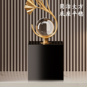 Ornement en métal en forme de feuille de Ginkgo, sculpture dorée, décoration de luxe pour meuble TV, entrée, cadeau de pendaison de crémaillère - Product Image 5