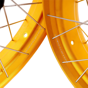 VMX 2,5*19 "/4,25*17" ruedas de bicicleta de calle de aleación de aluminio sin cámara llantas compatibles con <span class=keywords><strong>HONDA</strong></span> <span class=keywords><strong>CB500X</strong></span> <span class=keywords><strong>2022</strong></span> cubo negro llanta dorada con radios muestra CNC - Product Image 5