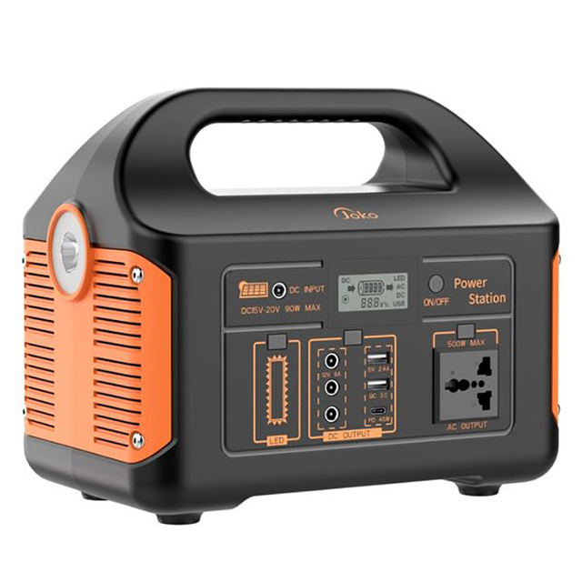 500W 460WH LiFePO4 Solar Power Bank with 45W PD UPS Function with Plug for Car Fridge Outdoor Camping Home