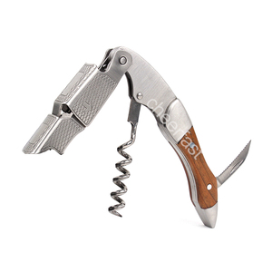 Ouvre-bouteille de <span class=keywords><strong>vin</strong></span> en acajou et en acier inoxydable avec coupe-feuille personnalisé pour les amateurs de <span class=keywords><strong>vin</strong></span> dans une élégante boîte en bois - Product Image 5