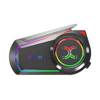 Intercom pour casque de moto avec fonction de communication de groupe, casque sans fil 5.3 à double puce pour la communication multi-pilotes en tour