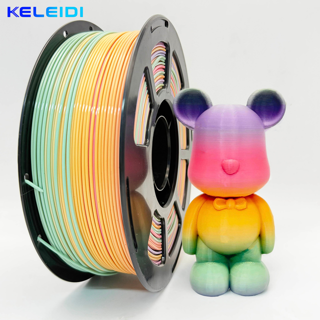 KELEIDI PETG 3D Printer Filament 1.75mm, 1kg, Gradient Colors, High Strength