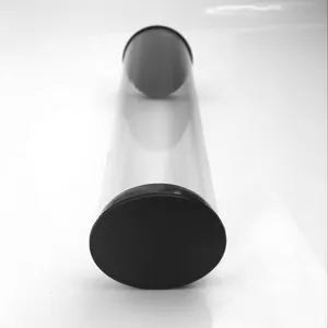 Tubo de embalagem transparente cilíndrico de 41 mm de diâmetro externo, embalagem transparente para objetos pequenos