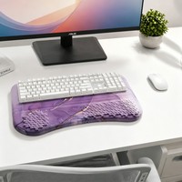 Repose-poignets ergonomique en silicone avec base antidérapante, confortable, multi-motifs et couleurs, pour clavier de bureau et jeux