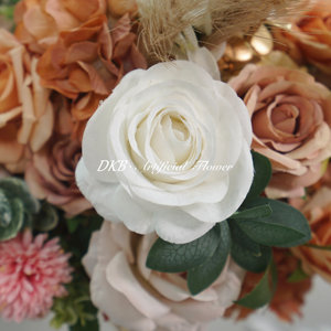 <span class=keywords><strong>DKB</strong></span> Maßgefertigte Goldene 50cm Große Seiden-Naturblumen Hochzeitstisch-Dekoration Handgemachte Künstliche Rosen-Blumenkugel - Product Image 5