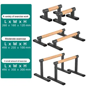 Tellus Hout Parallelttes Set Calisthenics Handstand Parallellen Anti-Slip Yoga En Gymnastische Training Tool Push-Up Bars Dip Bar