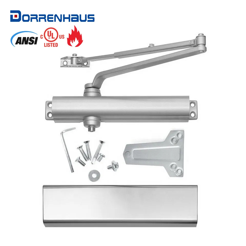 DORRENHAUS D8000 Adjustable Heavy Duty Aluminum Hydraulic Door Closer Types For Commercial Wooden Door