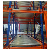Système de rayonnage à gravité en acier robuste personnalisable pour entrepôt, vente en gros par le fabricant Heda, système FIFO