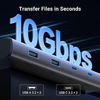 UGREEN 8 in 1 USB C Docking Station 100W PD dan 4K Triple Display USB C Hub dengan 2 HD-MI DP 2 Port USB A&C 3.2 untuk MacBook