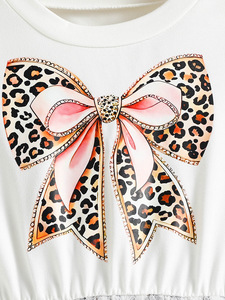 Abito estivo da principessa a maniche corte con stampa estiva per <span class=keywords><strong>bambina</strong></span> da 3 a 10 anni, lunghezza al ginocchio, linea ad A - Product Image 4