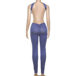 Y4566 - Completo due pezzi da donna primavera estate 2026: top a tubino sexy senza schienale a pois e pantaloni - Product Image 6