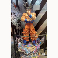 Nouvelle figurine en résine de style japonais, célèbre personnage d'anime Dragon Ball, statue grandeur nature de Goku et Vegeta, sculpture en fibre de verre