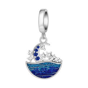 2026 Hot Selling <b>Copper</b> Moon Seaside Landscape Pendant <b>Bracelet</b>, Unique and Versatile DIY <b>Bracelet</b> Jewelry Accessories - Product Image 1