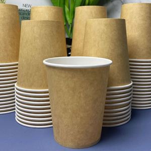 <b>Disposable</b> Coffee 9.5oz 12oz 16oz Single Wall Paper <b>Cup</b> Factory Wholesale Logo Printed Paper to Go Coffee <b>Cups</b> - Product Image 1