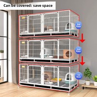 Cage à pigeons professionnelle en fer anodisé respirant pour l'élevage et l'accouplement à usage domestique, grande capacité