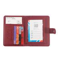 Cartera de pasaporte de viaje multifuncional impermeable Rfid funda de bloqueo de pasaporte Tarjetero con ventana de identificación de plástico
