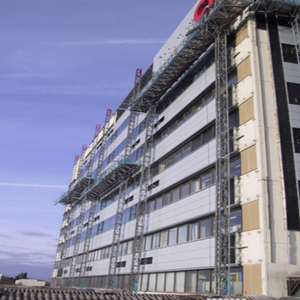 GJJ SCP160 a due livelli a colonna singola a doppio piano constructlon piattaforma di sollevamento 1.6T strato di decorazione della parete esterna - Product Image 6