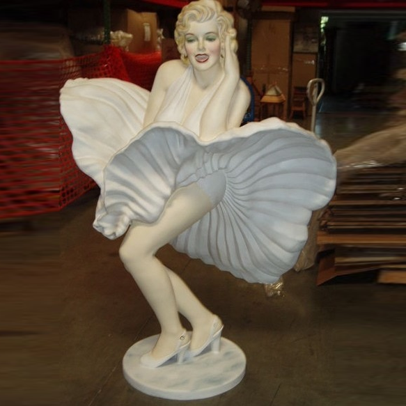 装飾のためのカスタム等身大グラスファイバーマリリンモンロー彫刻人間