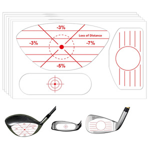 <b>Golf</b> Impact Label Tape Training Aid For Swing Improvement With Distance Loss Guide And Alignment Markers - Product Image 1