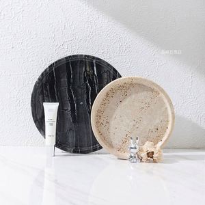 Bandeja de tocador de mármol para organizador de tocador, encimera de baño, soporte para joyas y perfumes (Travertino Romano) - Product Image 3