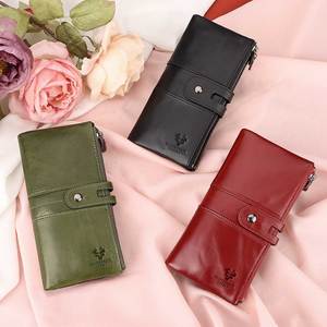 Humerpaul Mujer Teléfono embrague monedero moda señora cremallera tarjetero bolsa niñas dinero clip lujo cuero real mujer cartera - Product Image 6