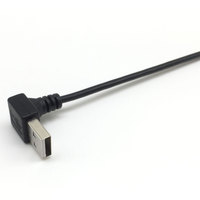Cable de Carga de Datos con Conector USB-A Macho a Micro USB en Ángulo de 90 Grados hacia Arriba