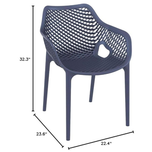 Chaise en plastique empilable en gros, gain de place, avec accoudoirs, pour entrepôts et lieux de réception - Product Image 2