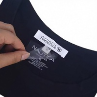Étiquettes de vêtements lavables imprimées sur mesure avec forme et logo personnalisés pour transfert thermique sur vêtements, chaussures et sacs