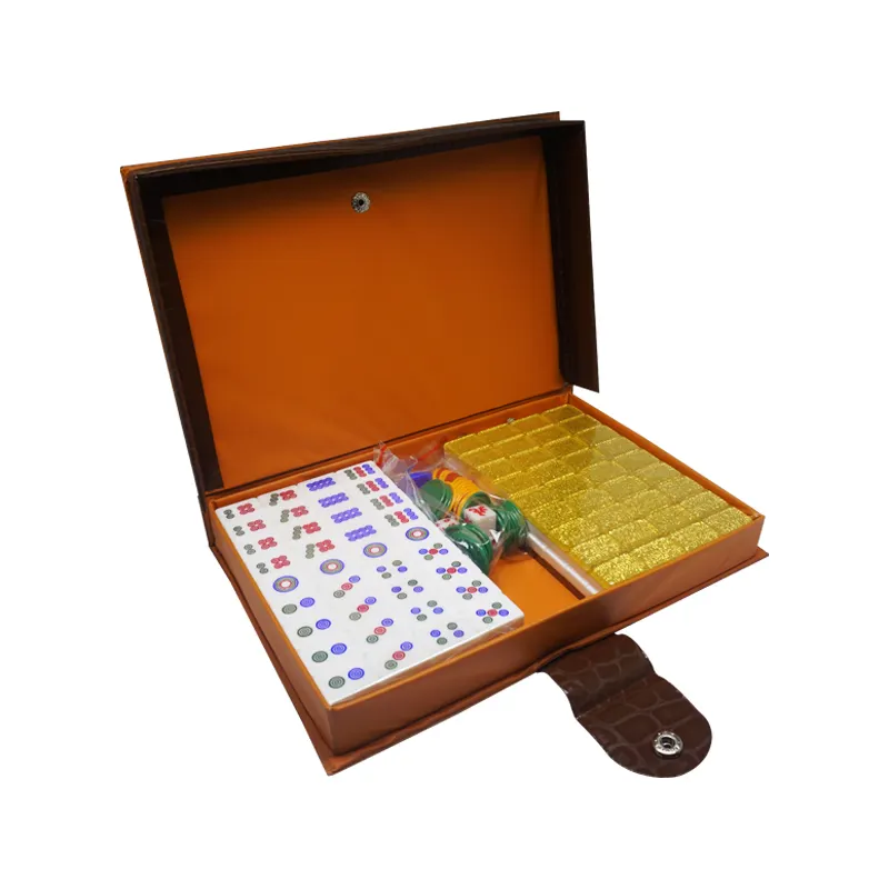 144Tiles, 3 Dice and a Wind Indicator,chips,Carrying Travel Case Included (Chinese Mah-Jongg, Mah Jongg, Majiang, crystal)
