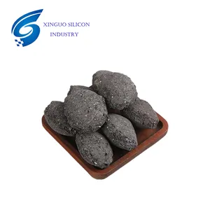 Coulée d'acier Silicium Métal Laitier Poudre Pressée Dans La Briquette De Silicium Si50 Si55 Si60 Si65 Origine Chine Usine vente directe au comptant bas prix