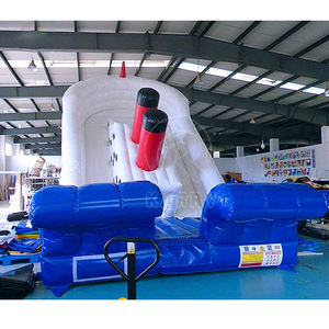 Location de structures gonflables : Toboggan aquatique gonflable en PVC avec château gonflable et toboggan aquatique pour enfants et adultes - Usage résidentiel - Product Image 1